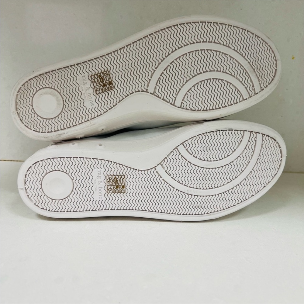 NWT rag & bone Standard Issue High Top Leather Sneakers White. Size 8/38 - Picture 5 of 9